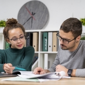 couple reading contract